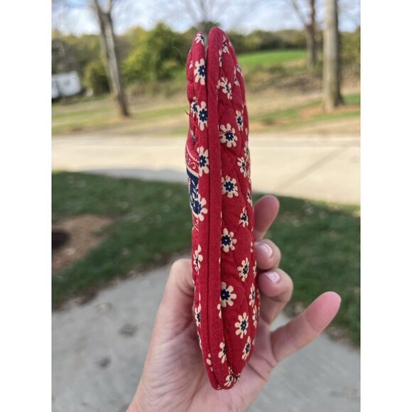 Vintage 90s Vera Bradley Americana red blue paisley sunglass case preppy classic - Picture 3 of 10